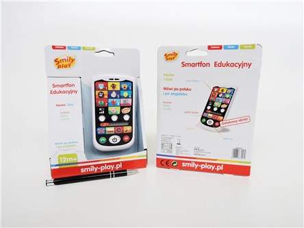 *SMILY SMARTFON edukacyjny, św/dź,  +12m, kart