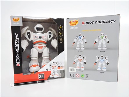 *SMILY ROBOT chodzący św. dźw. pomarań. 3+