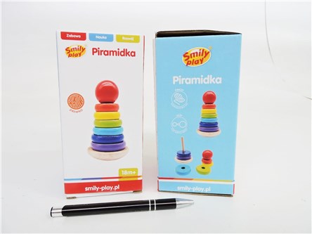 SMILY PIRAMIDA WAŃKA WSTAŃKA, drew., 16,5x8x8 cm