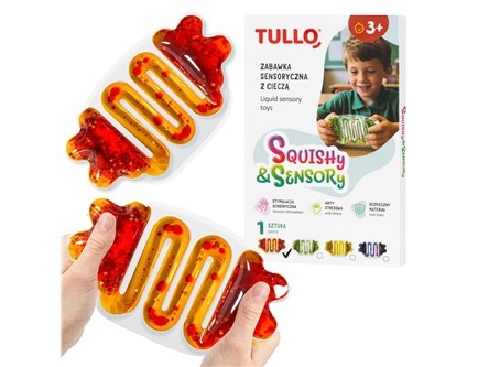 Gniotek sensoryczny z cieczą squishy pomarańczowy