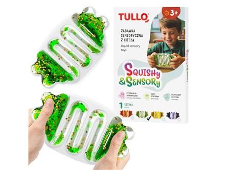 Gniotek sensoryczny z cieczą squishy zielony
