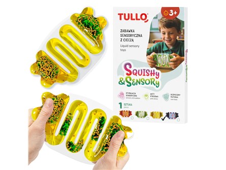 Gniotek sensoryczny z cieczą squishy żółty