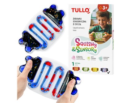 Gniotek sensoryczny z cieczą squishy niebieski