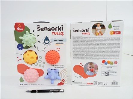 PIŁKI sensor, 5 szt., bez dziurki, pastelowe