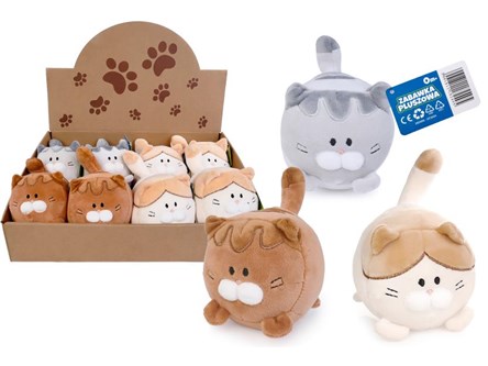 AST. PLUSZ KOTKI x 8 14 cm, 3 wz.,  displ.