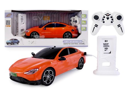 AUTO ZDALNIE STEROWANE ze stacją ładowa. pomarańcz