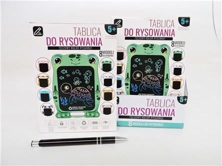 PAD LCD x 8 z rysikiem, 17x13x1 cm,     displ.