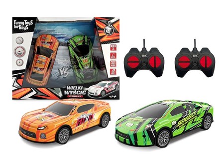 Zestaw 2 aut zdalnie sterowanych pomarańczowy ziel