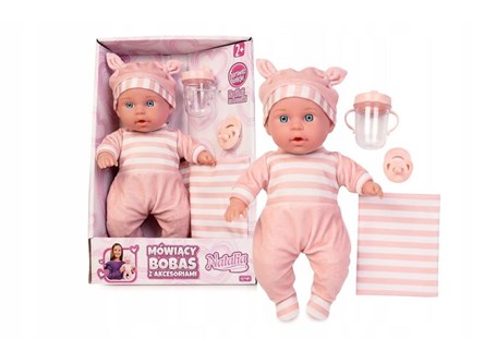 *LALKA NATALIA 30 cm, bobas, akcs.,        kart.