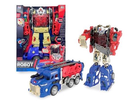 AUTO/ROBOT transformers czerwono niebieski kart.