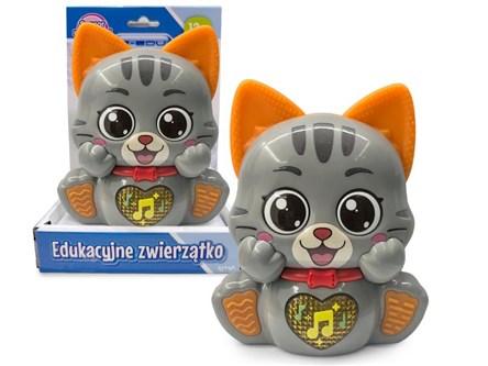 MUZYCZNY KOTEK E-EDU szary