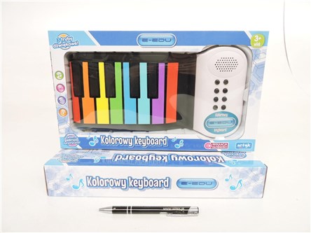 KOLOROWY KEYBOARD, zwijany, 19,5x33,5 cm,    kart.
