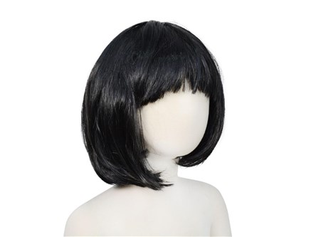 PERUKA BOB, czarna, 25 cm