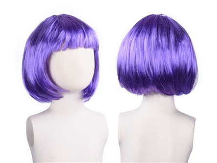 PERUKA BOB, fioletowa, 25 cm