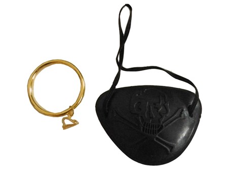 PIRACKA, przepaska na oko i kolczyk