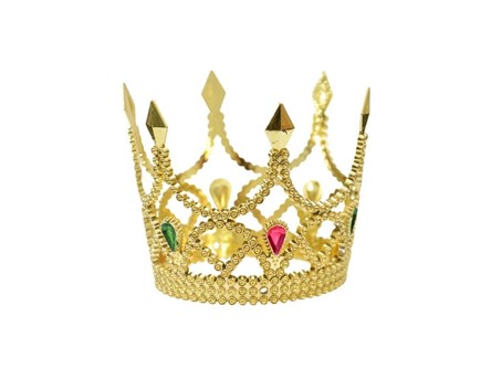 KORONA złota, z klejnotami, 8,5 cm
