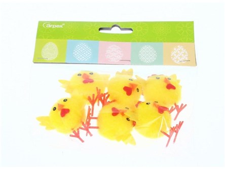 KURCZAKI słodziaki, 4 cm, 6 szt.,    fol.