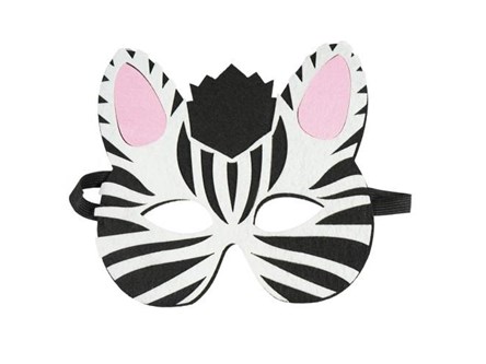 FILCOWA MASKA, zwierzątka - zebra