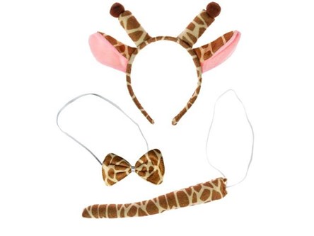 KOMPLET ZWIERZĄTKA, z ogonkiem - żyrafa