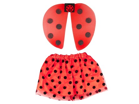 ZESTAW BIEDRONKI, skrzydełka + spódniczka