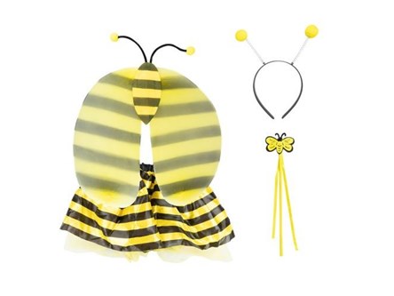 ZESTAW PSZCZÓŁKI, skrzydełka, opaska, spódniczka