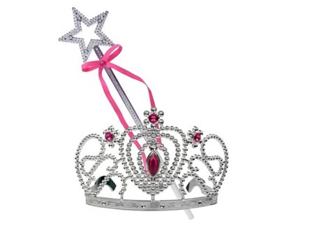 ZESTAW KSIĘŻNICZKI, diadem i różdżka