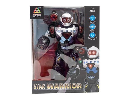 ROBOT NA BATERIE star warrior kart. czarny