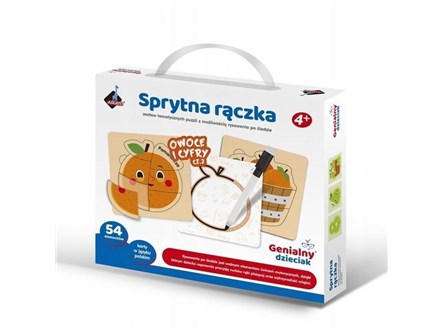 SPRYTNA RĄCZKA OWOCE I CYFRY 54 el. z pisakiem cz2