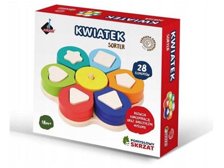 POMYSŁOWY SKRZAT - KWIATEK SORTER drewn.
