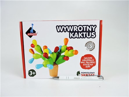 WYWROTNY KAKTUS, drewno, skrzat montessori