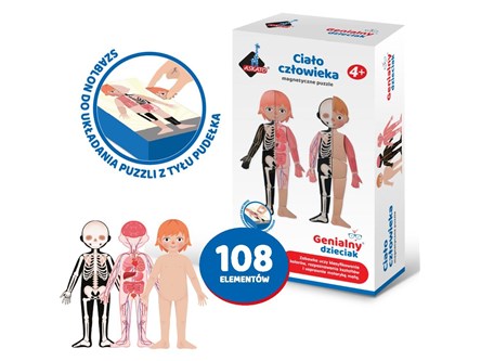 GENIALNY DZIECIAK Puzzle magne. ciało człowieka
