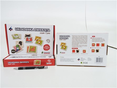 UKŁADANKA zwierzęta kolory i cienie