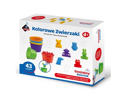 GENIALNY DZIECIAK Kolorowe zwierzątka liczmany