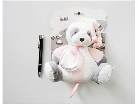*NEW BABY POZYTYWKA, panda, 18 cm różowa