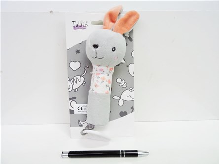NEW BABY GRZECHOTKA, pałka, króliczek, 17 cm
