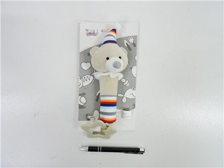 NEW BABY PISZCZEK, pałka, 17 cm, miś z balonikiem