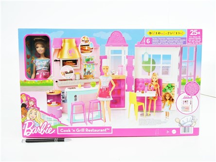 *BRB BARBIE RESTAURACJA, zest. + lalka     1/