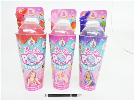 AST. BARBIE  Pop Reveal Lalka Seria Owoc. sok,  4/