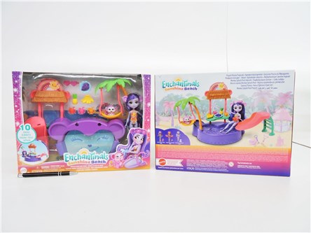 *ENCHANTIMALS tropikalny basen + lalka,kart. 3/