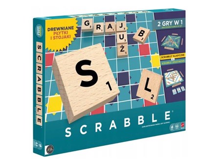 Gra SCRABBLE drewniane elementy