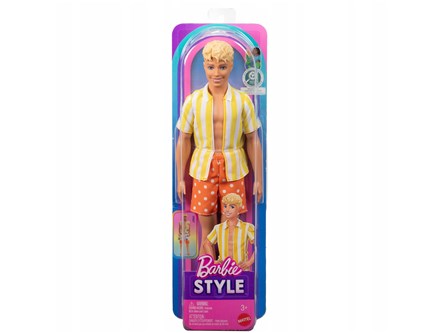 Barbie Ken w szortach i koszulce w paski