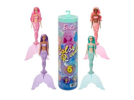 BARBIE COLOUR REVEAL LALKA SYRENKA SERIA KLEJNOTY