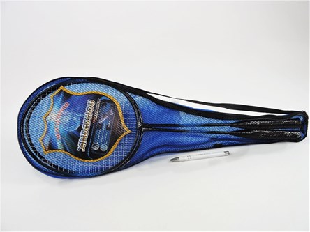 BADMINTON metal. 65 cm Z POKROWCEM nieb.