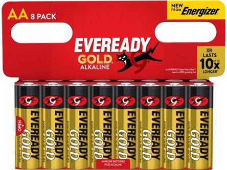BATERIA LR6 8-pack AA GOLD ALKALINE
