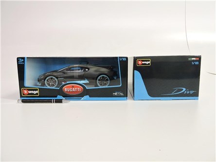 *BBURAGO metal. 1:18 BUGATTI DIVO 24cm. GREY