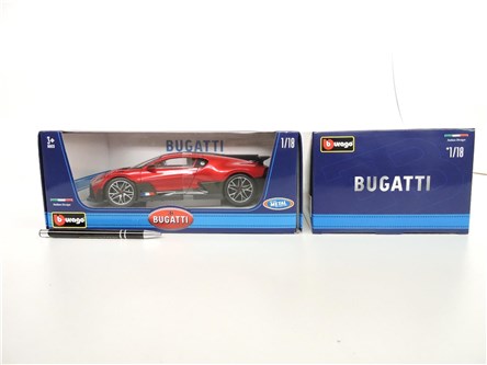 *BBURAGO metal, 1:18, Bugatti Divo Metalic, RED
