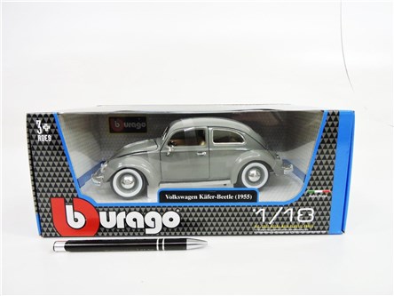 BBURAGO metal.1:18 VOLKSWAGEN KAFERT- BEETLE grey