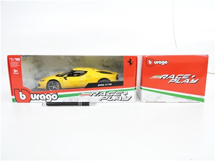 *BBURAGO metal, 1:18, Ferrari R&P 296 GTB żółty