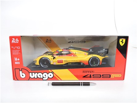 *BBURAGO metal. 1:18 Ferrari 499P LMH żółty