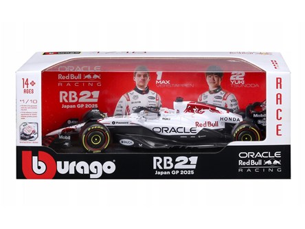 BBURAGO metal 1:18 FORMULA RB 21 Japan GP biały